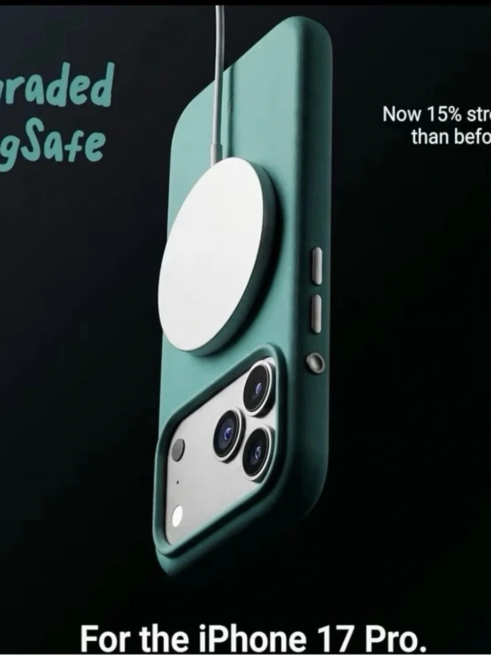 TineeOwl DuneX iPhone 17 Pro Case MagSafe Slim Textured TPU Green in Denial